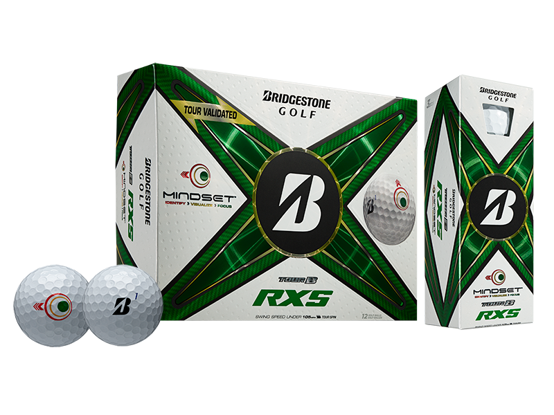 Bridgestone Golf TOUR B RXS MindSet Golf Balls and Box