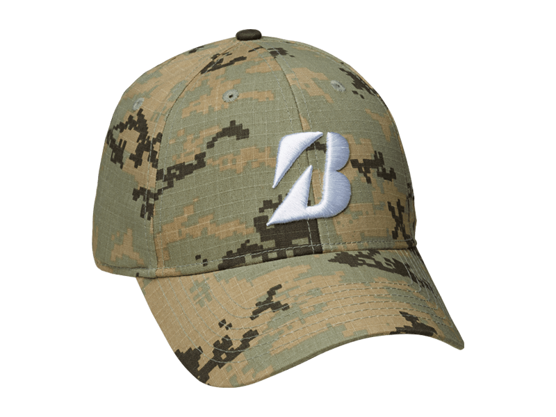 Bridgestone Golf Digital Camo Hat Tan Front 