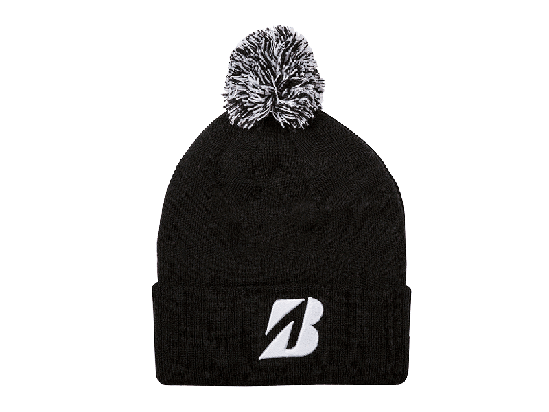 Bridgestone Golf Pom Beanie Black